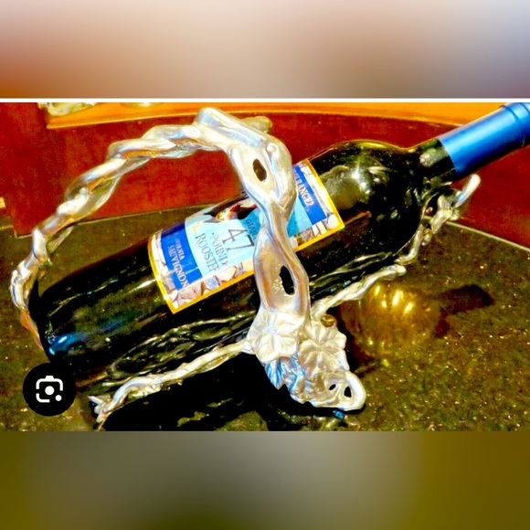 NWT ARTHUR COURT 1997 Signed Grape Pattern Wine Caddy Retired Collectible - Picture 2 of 5